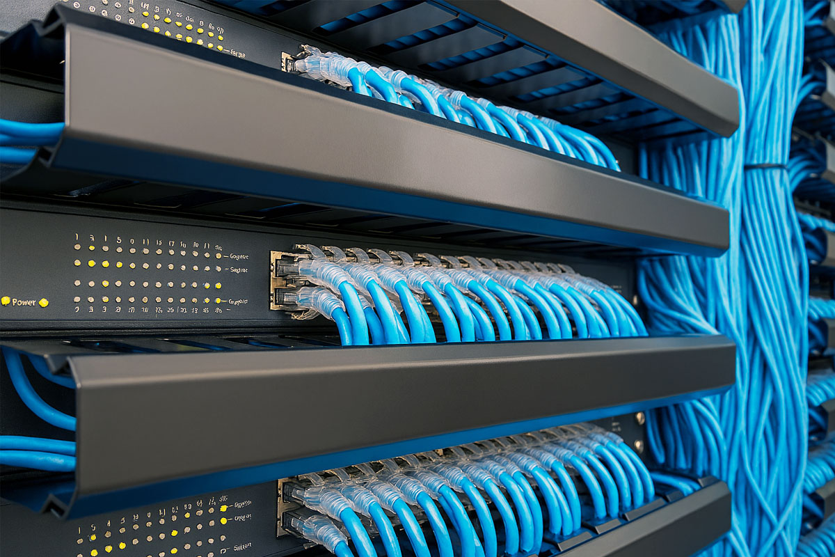 sitova-infrastruktura Návrh a realizace síťové infrastruktury včetně strukturované kabeláže a profesionálních Wi-Fi systémů